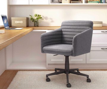 transitional gray desk chair